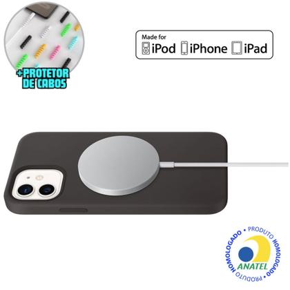 Imagem de Carregador Magsafe De Carga Rápida Por Indução Magnético Sem Fio Compativel iPhone 14 15 16 Lacrado