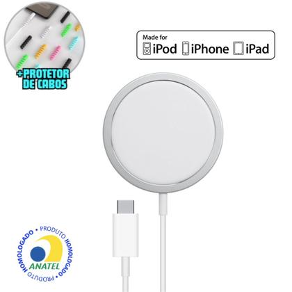 Imagem de Carregador Magsafe De Carga Rápida Por Indução Magnético Sem Fio Compativel iPhone 14 15 16 Lacrado