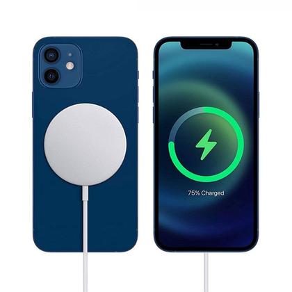 Imagem de Carregador Magsafe Magnético Indução Compativel Com iPhone 13 14 15 Pro Max