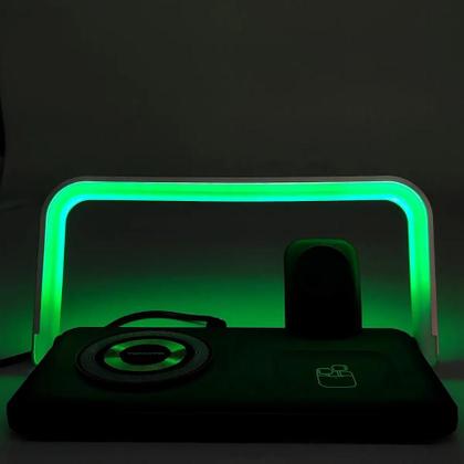 Imagem de Carregador Multifuncional 4 Em 1 Iluminação Noturna