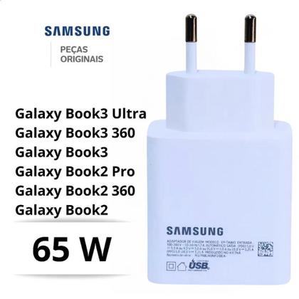 Imagem de Carregador Notebook Samsung Galaxy Book2 360 65w Original