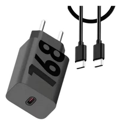 Imagem de Carregador Novo Completo Tipo C Fonte 168,w Cabo 1 Metro Compatível com,Motorola,Xiaomi,Samsung Carga Ultra Rápida