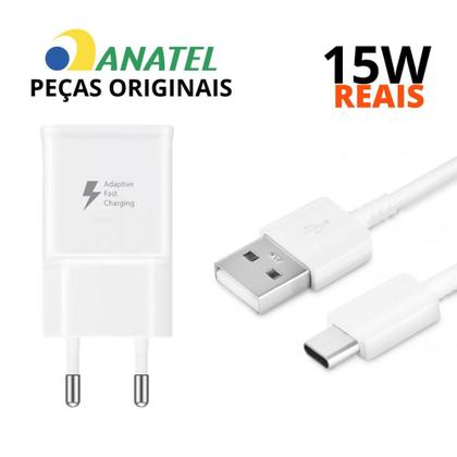 Imagem de carregador original 2a com cabo tipo c - branco