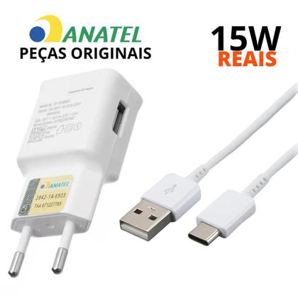 Imagem de carregador original 2a com cabo tipo c - branco