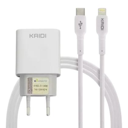 Imagem de Carregador Original Kaidi 20W USB-C com Cabo Lightning Compatível com iPhone XR 11 12 13 14
