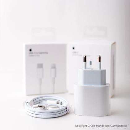 Imagem de Carregador Original Usb-C 20W Turbo Compativel Iphone-11-12-13-14-Promax-ipad - Adaptador Tomada Fonte Turbo 