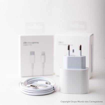 Imagem de Carregador Original Usb-C 20W Turbo Compativel Iphone-11-12-13-14-Promax-ipad - Adaptador Tomada Fonte Turbo 