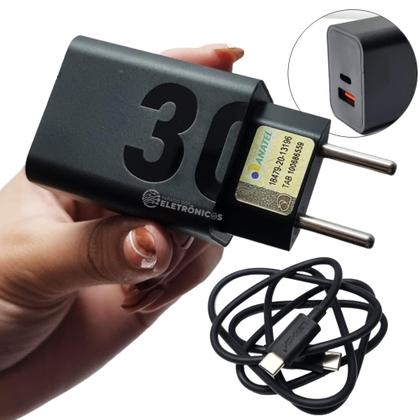 Imagem de Carregador Original Ztd Compatível Edge 20 Fusion Moto G60s Edge 20 Pro Carga Turbo MDYUSBC1M