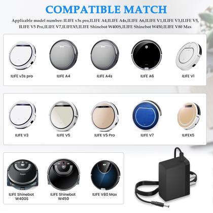 Imagem de Carregador para aspirador robótico ILIFE V3 V5 A4 A4s A6 V1 V7