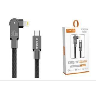 Imagem de Carregador para   CABO TIPO C + TIPO LIGHTNING 180º COM 1 METRO AGOLD Original 60W /30W CB91/CB90