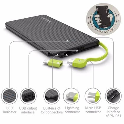 Imagem de "Carregador Portátil 10000mAh: ideal para Android e iOS."