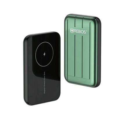 Imagem de Carregador Portátil 10000mah Indução Magnético Power Bank Bateria Externa HREBOS HS-T113