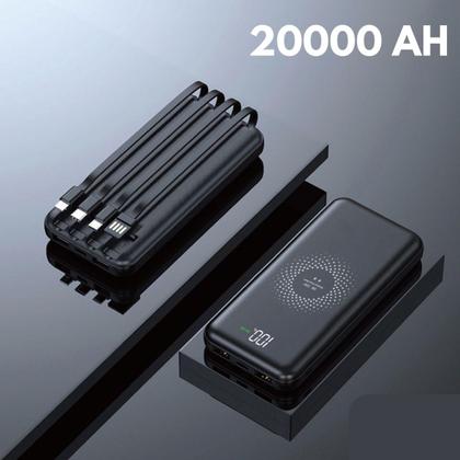 Imagem de Carregador Portátil 20000mah Turbo Original Com 4 Entradas