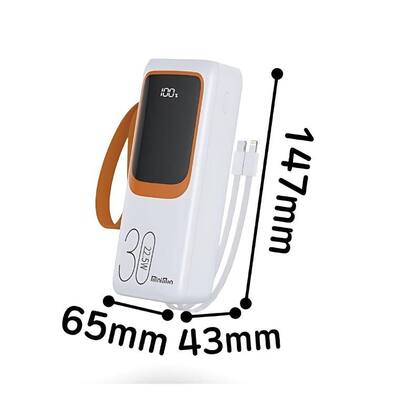 Imagem de Carregador Portátil 30000Mah 20W 22.5W Lightning/USB-C/Micro-USB Carregamento Rapido PD Minimen - MM-CDB225