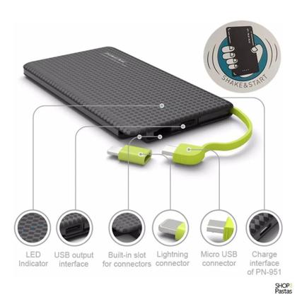 Imagem de Carregador Portátil Bateria Power Bank 10.000mah