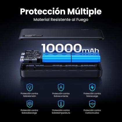 Imagem de Carregador Portátil Power Bank 10000Mah Bateria Externa