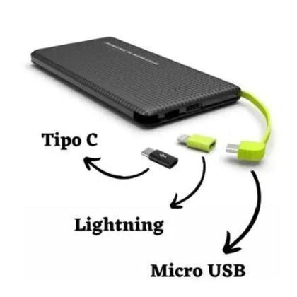 Imagem de Carregador Portátil Power Bank 10000mah Universal + Cabo