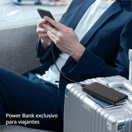 Imagem de Carregador Portátil Power Bank Bateria 10000mah 1hora Preto