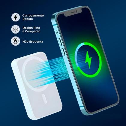 Imagem de Carregador Portátil Rápido Power Bank Magsafe 5000 Mah