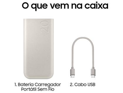 Imagem de Carregador Portátil Samsung, 45W - EB-P4520XUPGBR, 20.000mAh