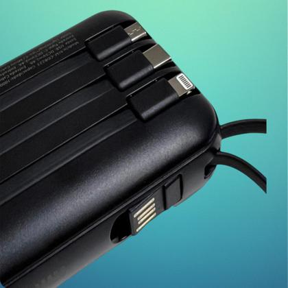 Imagem de Carregador Portátil Solar 10000mAh Minimen com Tipo-C, USB e Carga Rápida