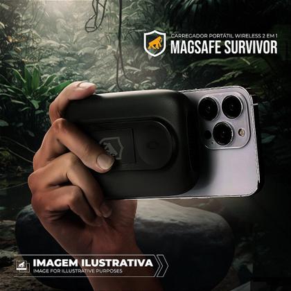 Imagem de Carregador Portátil Wireless Magsafe 2em1 -Survivor- Gshield