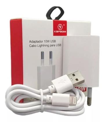 Imagem de Carregador Rápido Com Cabo Lightning 10W Para Carga Turbo iOS - Kapbom
