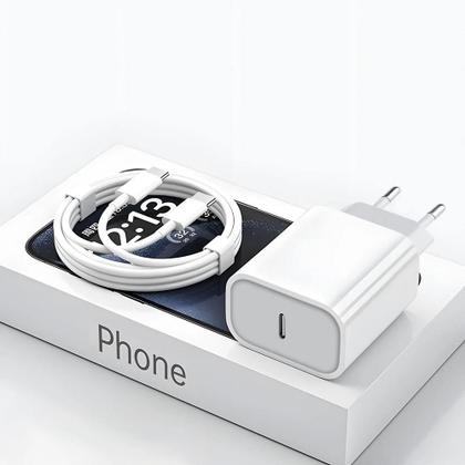 Imagem de Carregador Rápido De 40W Adaptador US EU Cabo Tipo C PD Para Apple iPhone 15 13 12 11 14 17 16 pro