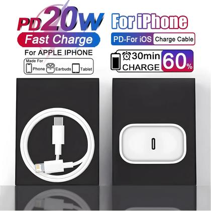 Imagem de Carregador Rápido De Parede USB C PD 20W Para Apple iPhone 14 11 12 17 Air 16 15 13 pro Max 7 8 plus