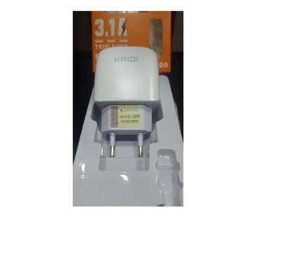Imagem de Carregador Rápido Kaidi 3.1a Triplo Usb Com Cabo Lightning
