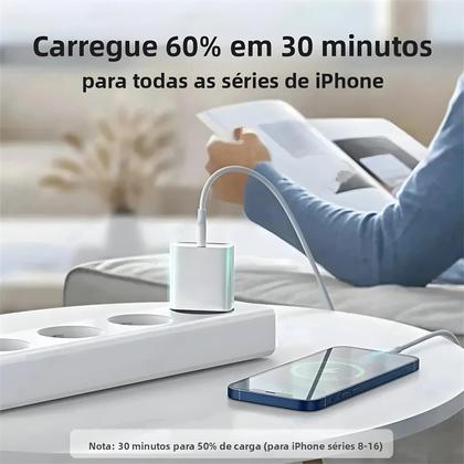 Imagem de Carregador Rápido PD De 40W Para iPhone 15 14 13 12 11 pro Max Air 7 8 plus Cabo De Carregamento USB