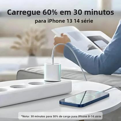 Imagem de Carregador Rápido PD USB C De 30W Para Apple iPhone 11 12 13 14 15 16 17 Air pro Max Cabo De