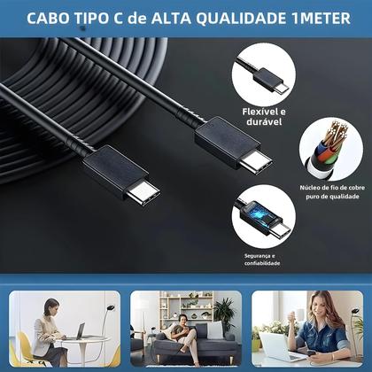 Imagem de Carregador Rápido USB-C 50W PD & Quick Charge 3.0 - Samsung S23 Ultra, Huawei e iPhone