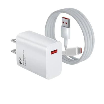 Imagem de Carregador Rápido USB Tipo C 67W para Xiaomi 14/13/12/11/10/Ultra/Redmi Note 12T/13 Pro
