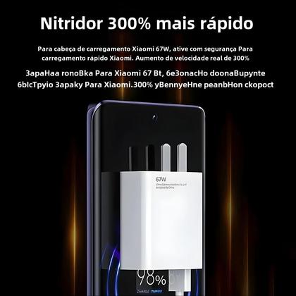 Imagem de Carregador Rápido USB Tipo C 67W para Xiaomi 14/13/12/11/10/Ultra/Redmi Note 12T/13 Pro