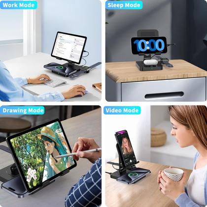 Imagem de Carregador sem fio Aukvite 3 em 1 para Apple iPhone 16 Pro Max/15/14/13/12