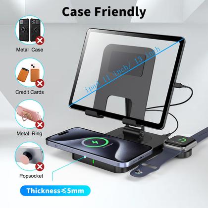 Imagem de Carregador sem fio Aukvite 3 em 1 para Apple iPhone 16 Pro Max/15/14/13/12