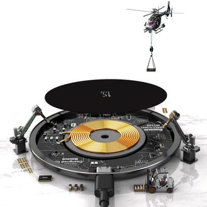 Imagem de Carregador Sem Fio Baseus Simple Update Version Preto 15W Qi Power OutPut