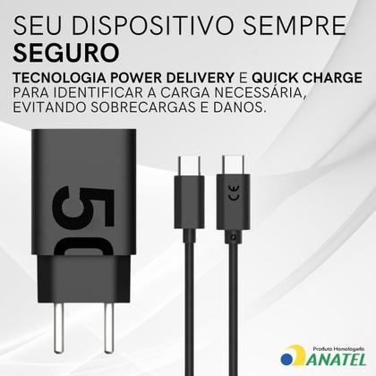 Imagem de Carregador Super Turbo 50W Ultra Rápido Tipo C Com Carregamento Rápido  Cabo Tipo C Compatível Com Todos Aparelhos Tipo C