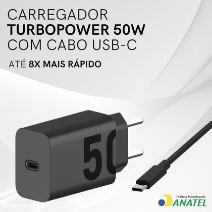 Imagem de Carregador Super Turbo 50W Ultra Rápido Tipo C Com Carregamento Rápido  Cabo Tipo C Compatível Com Todos Aparelhos Tipo C