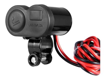 Imagem de Carregador Tomada Adaptador Moto Usb 12V