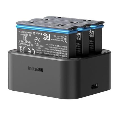 Imagem de Carregador Triplo Insta360 X3 - Carregamento Rápido - USB-C