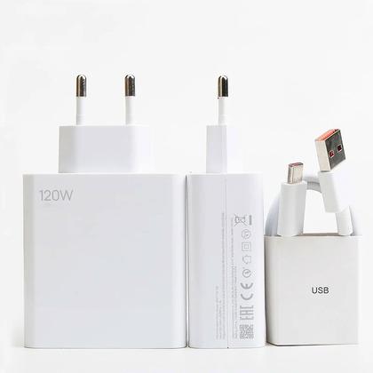Imagem de Carregador Turbo 120w Tipo-C Compativel Com Xiaomi Redmi Note 10 11 12 13 Pro 4G 5G