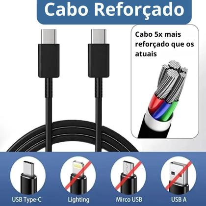 Imagem de Carregador Turbo 120W USBC Compatível Samsung S26 ULTRA S25 ULTRA S24 ULTRA S25FE S24FE S26 PLUS S25 PLUS S25 S23 Ultra