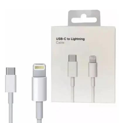 Imagem de Carregador Turbo 20w Completo Lightning Compatível com iPhone XR 11 12 13 14 Bivolt Cabo + Fonte