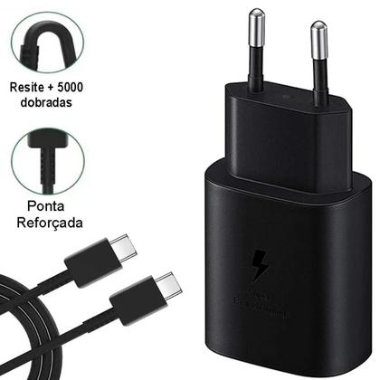 Imagem de Carregador Turbo 25w TIPO C Super Fast Compatível Samsung S22 S21 S20 Plus Ultra