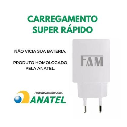 Imagem de Carregador Turbo 30w Fonte Tipo C Compatível iPhone Android e FAM