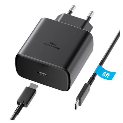 Imagem de Carregador Turbo 45W Tipo-C com Cabo  Compatível com Samsung Galaxy  Carga Rápida
