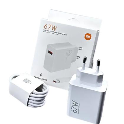Imagem de Carregador Turbo 67w Tipo-c Compativel Com Xi omi Redmi Note 10 11 12 13 Pro 4G 5G