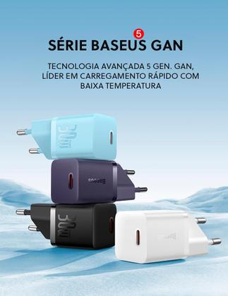 Imagem de Carregador Turbo Baseus 30w Usb-c Gan5 Compacto